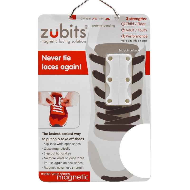 Zubits Magnetic No Tie Shoe Closures for Adults Kids and Seniors 2 In Pack